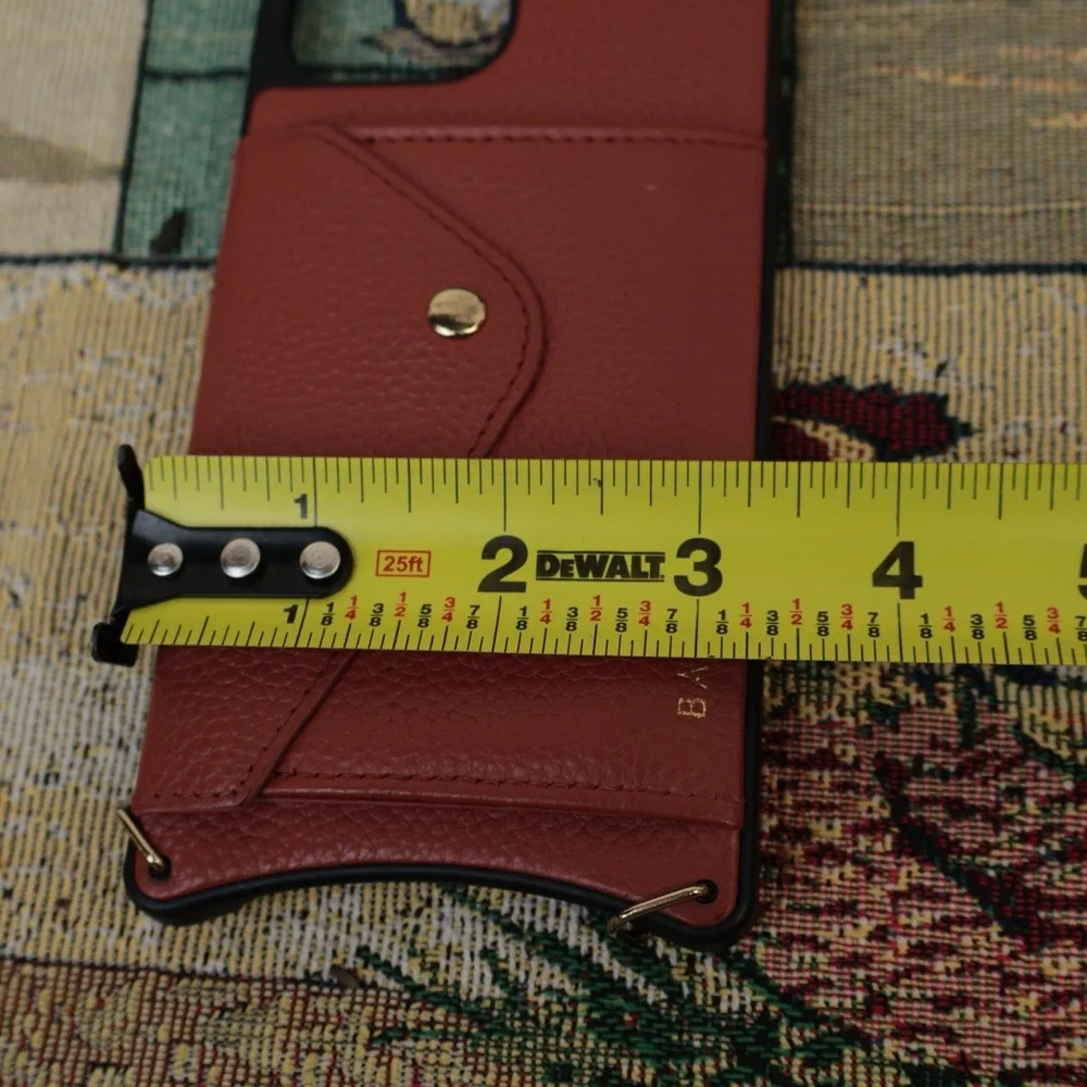 Bandolier Emma Crossbody iPhone 13 Pro Max Case Pebbled Leather Case Only